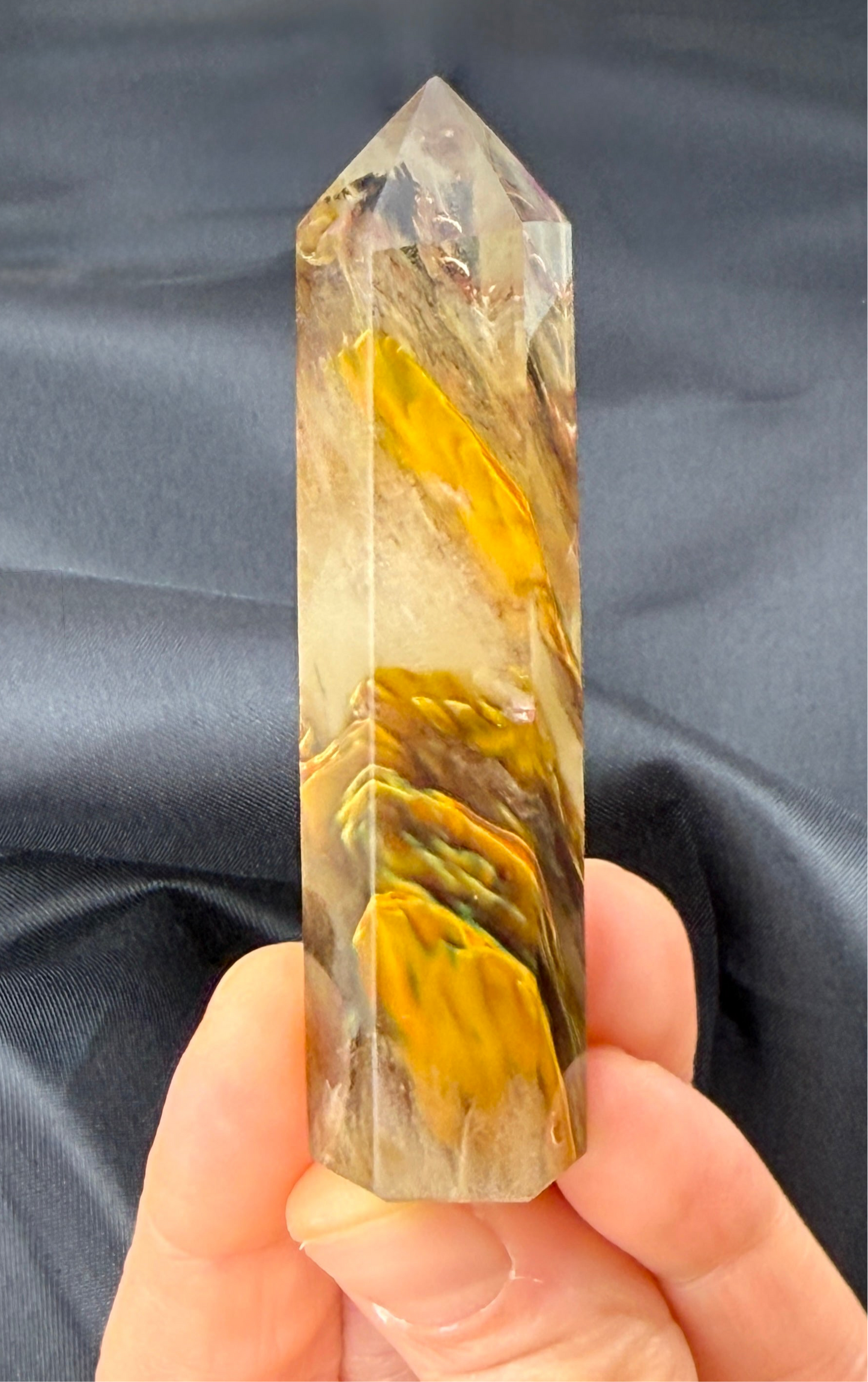 Tigerskin Quarz Edelstein | Turm