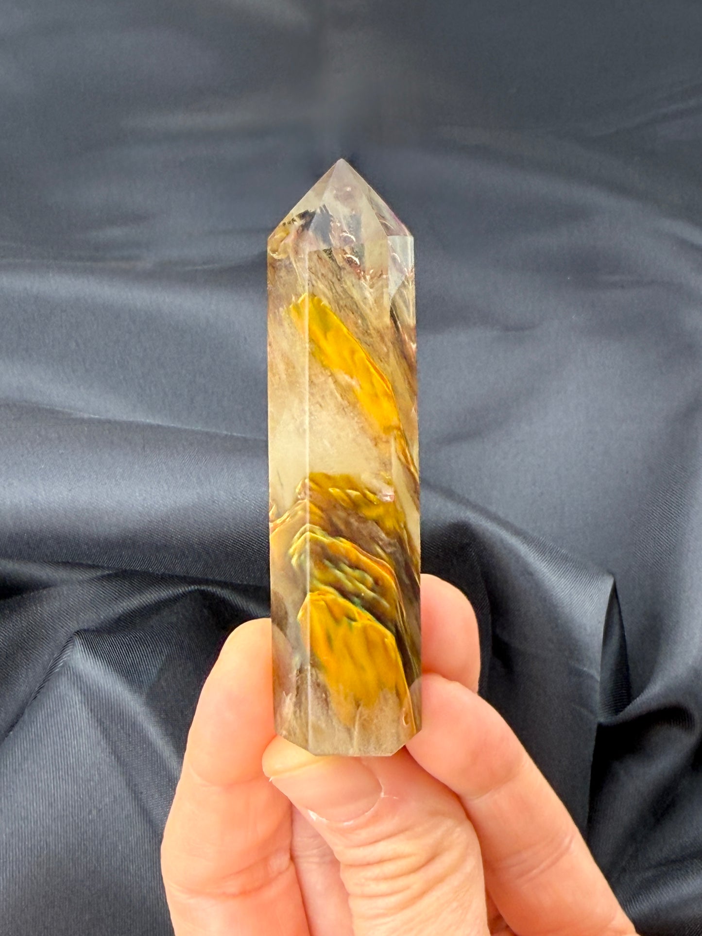 Tigerskin Quarz Edelstein | Turm