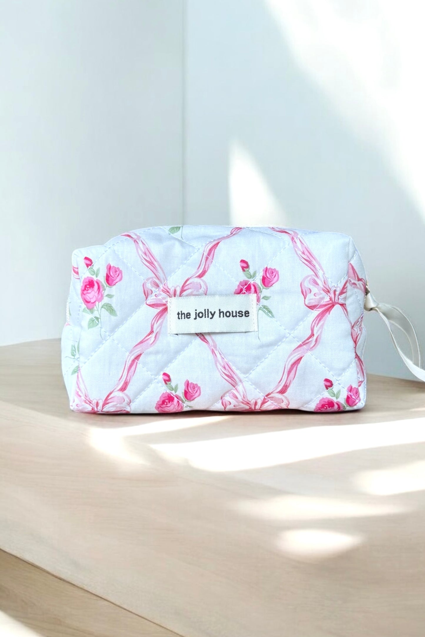 Schleife, Rosen | Kosmetiktasche