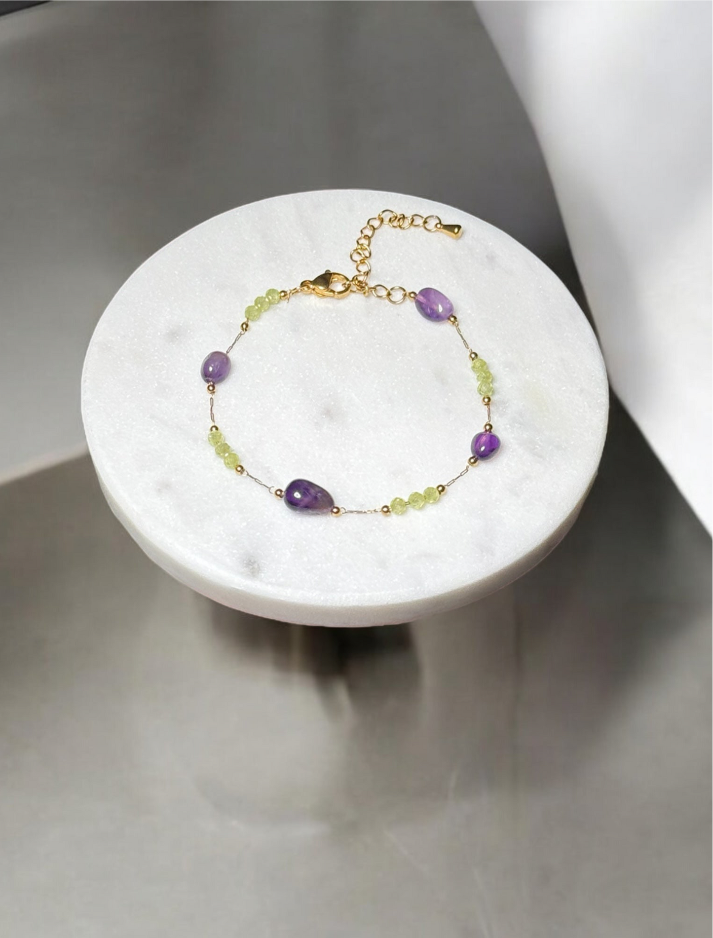 Amethyst & Zirkonia Edelstein | Armband