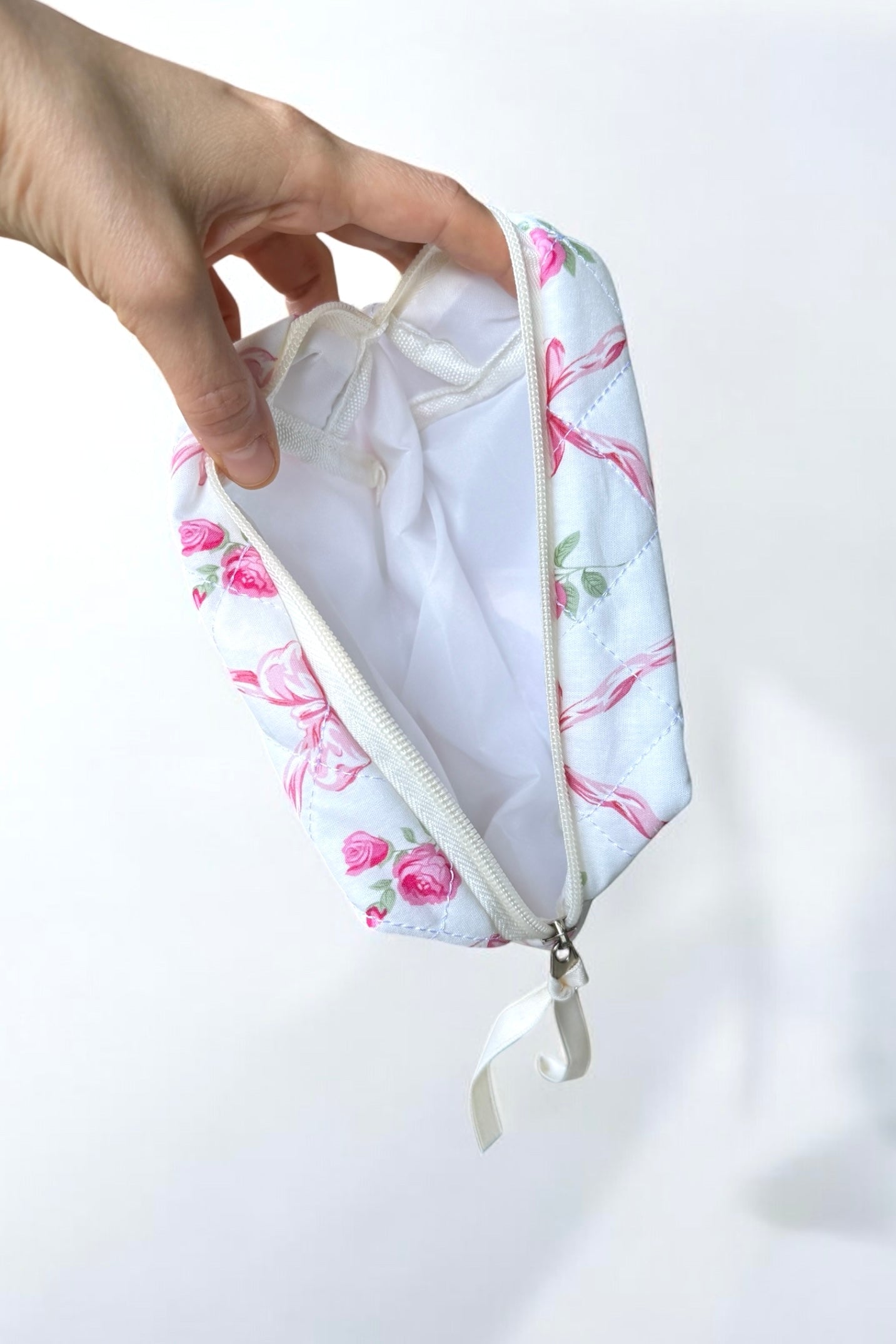 Schleife, Rosen | Kosmetiktasche