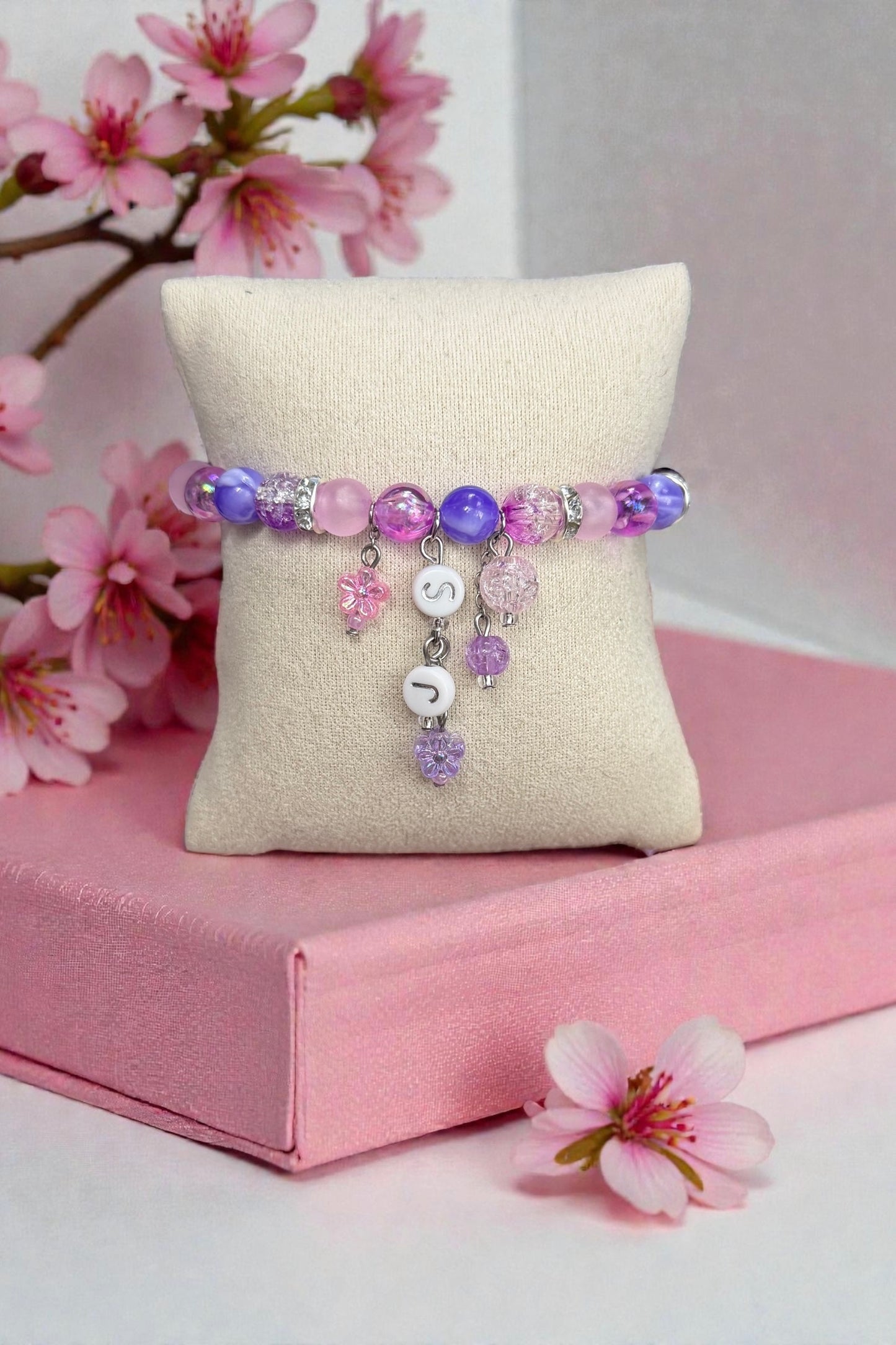 Chic `Grape` | Personalisiertes Handyanhänger & Armband als Set oder Einzeln handgefertigt