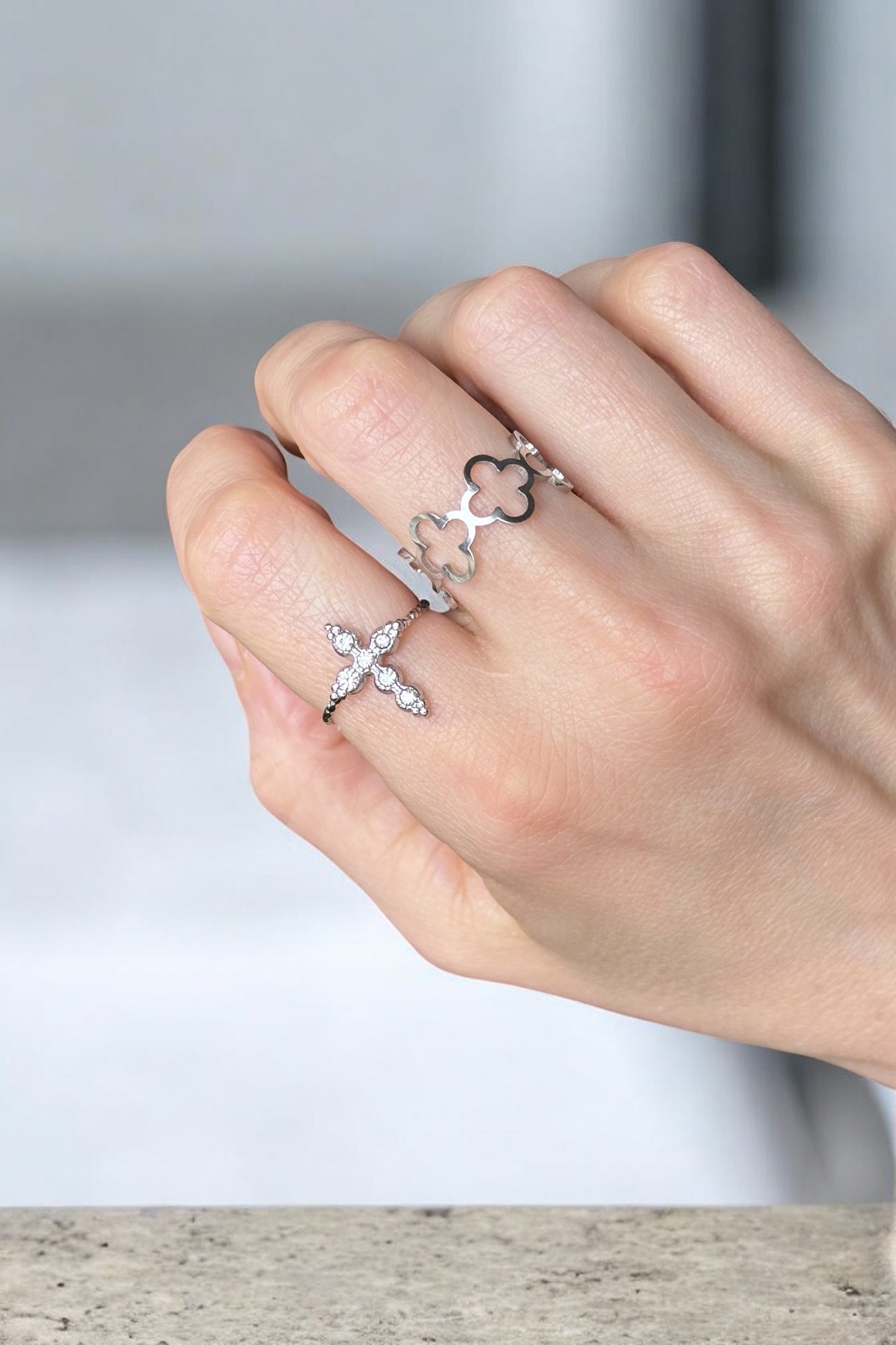 Kreuz & Klee | Ringe einstellbar