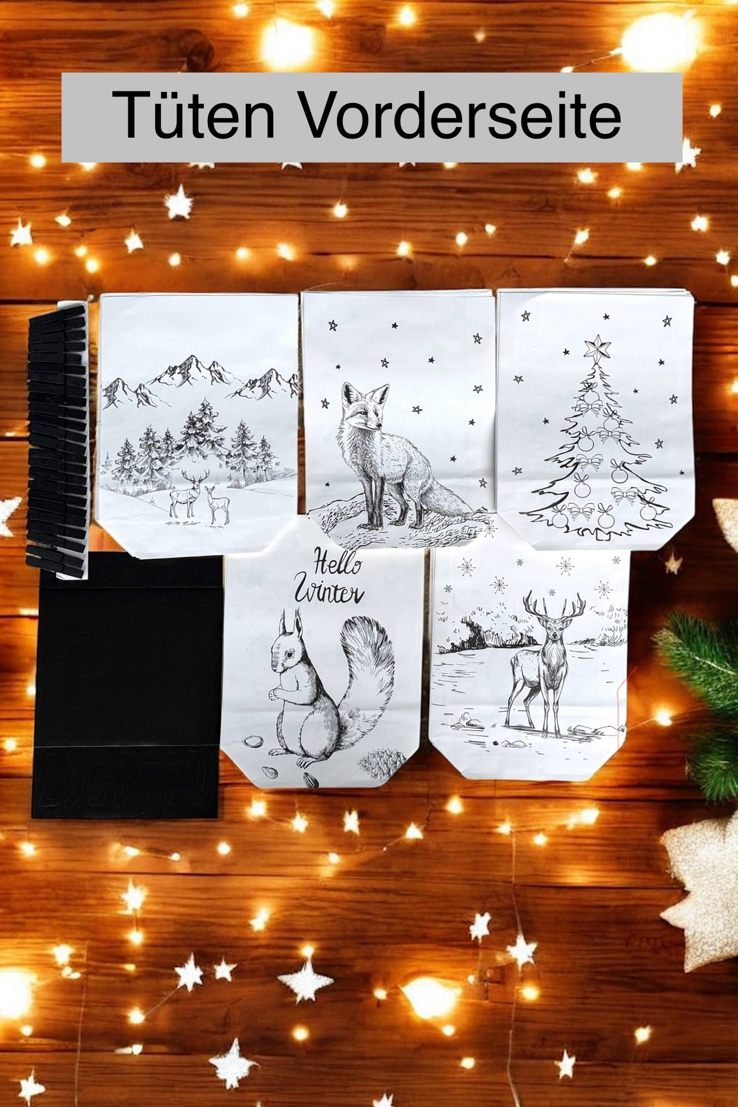 Adventskalender-/Geschenktüten | 24 Stk. Set