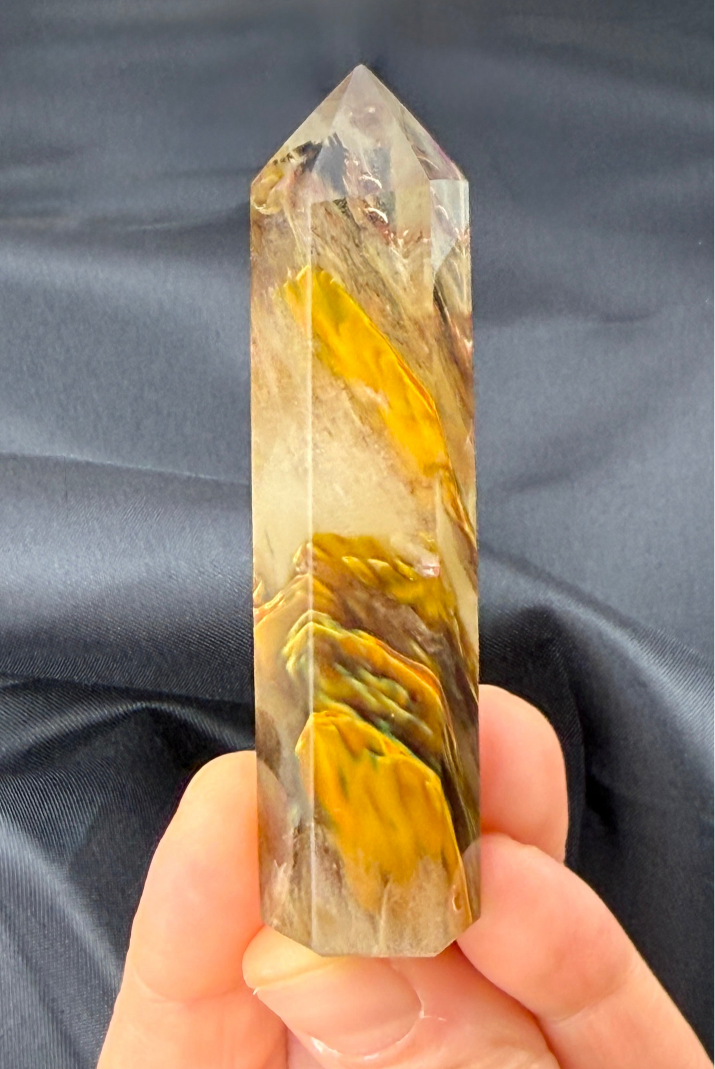 Tigerskin Quarz Edelstein | Turm