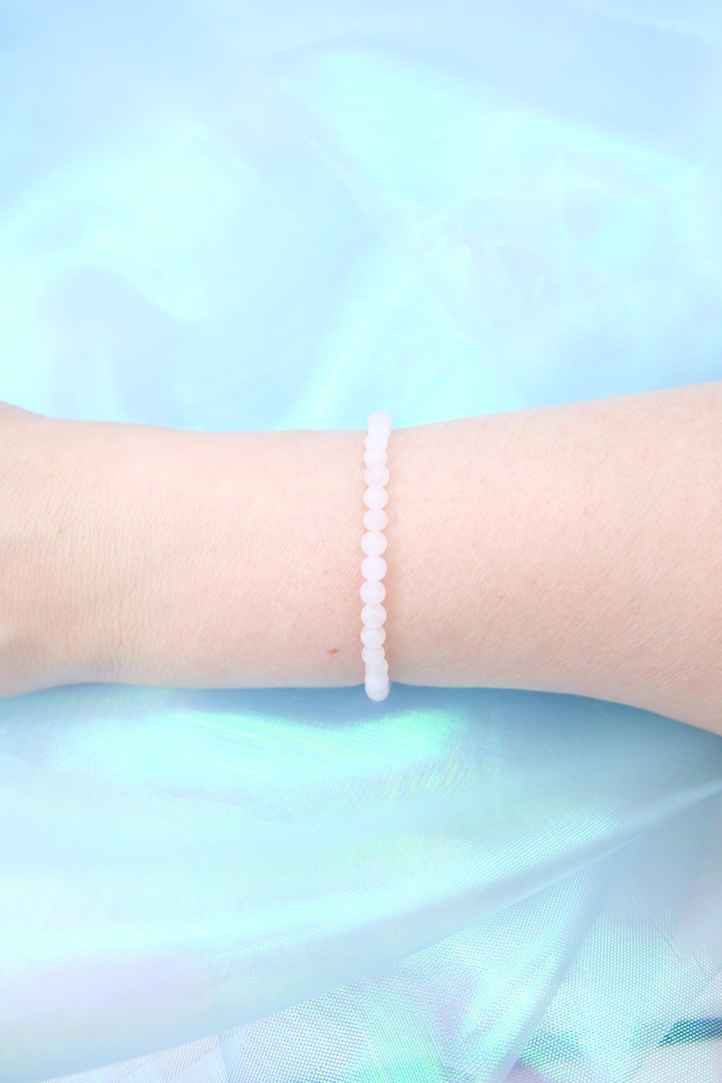 Rosenquarz matt Edelstein | Armband