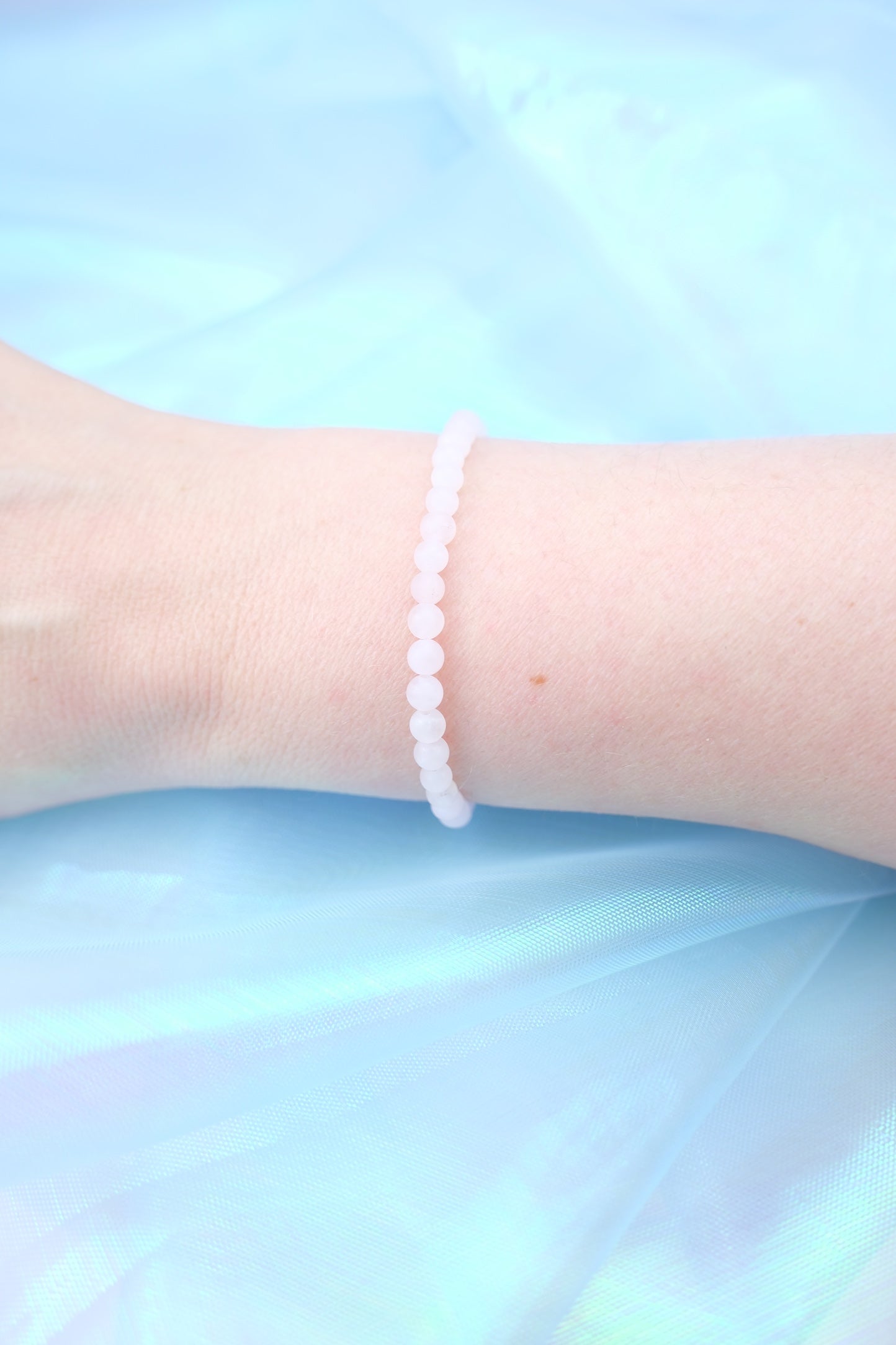 Rosenquarz matt Edelstein | Armband