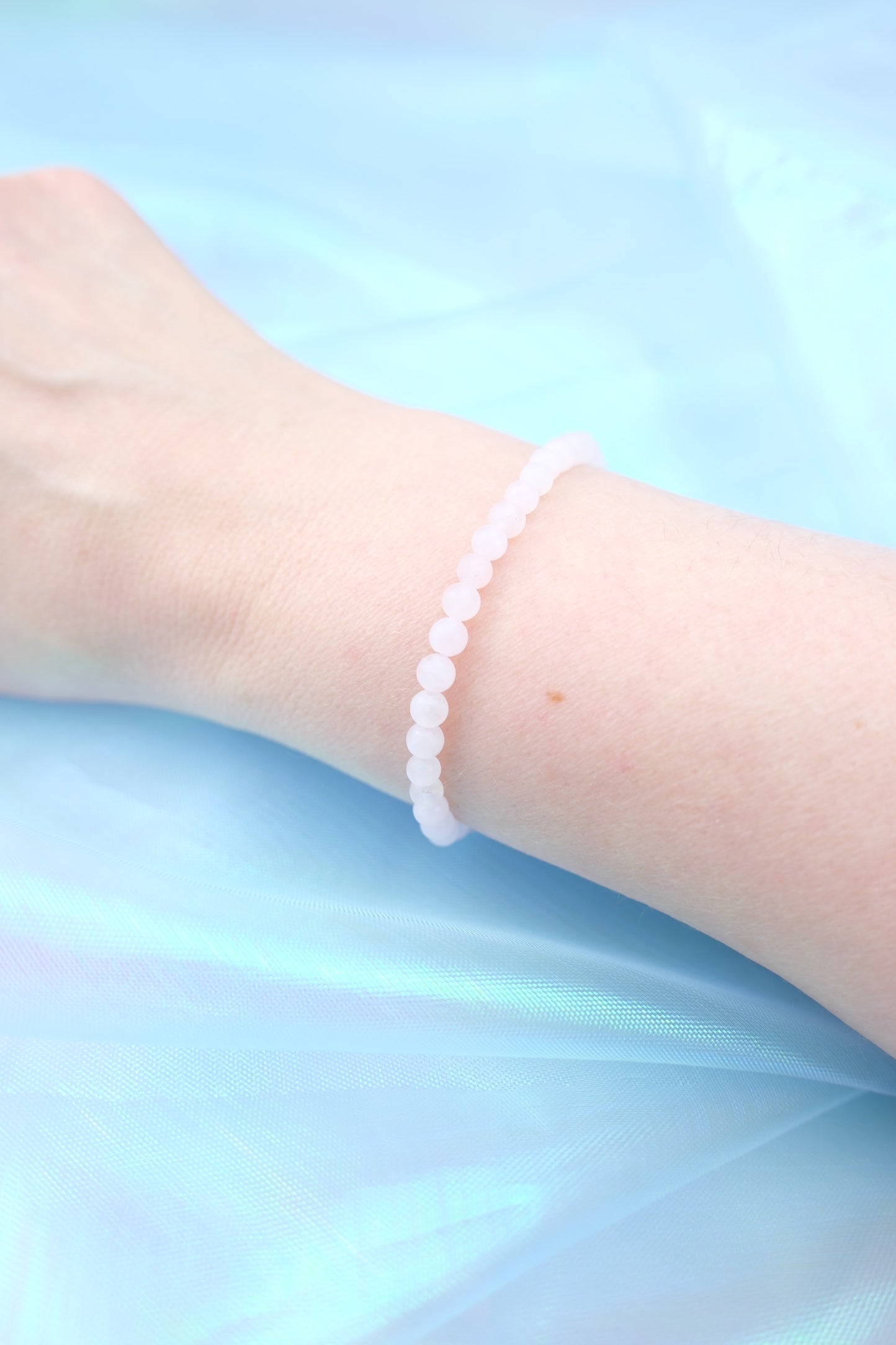 Rosenquarz matt Edelstein | Armband