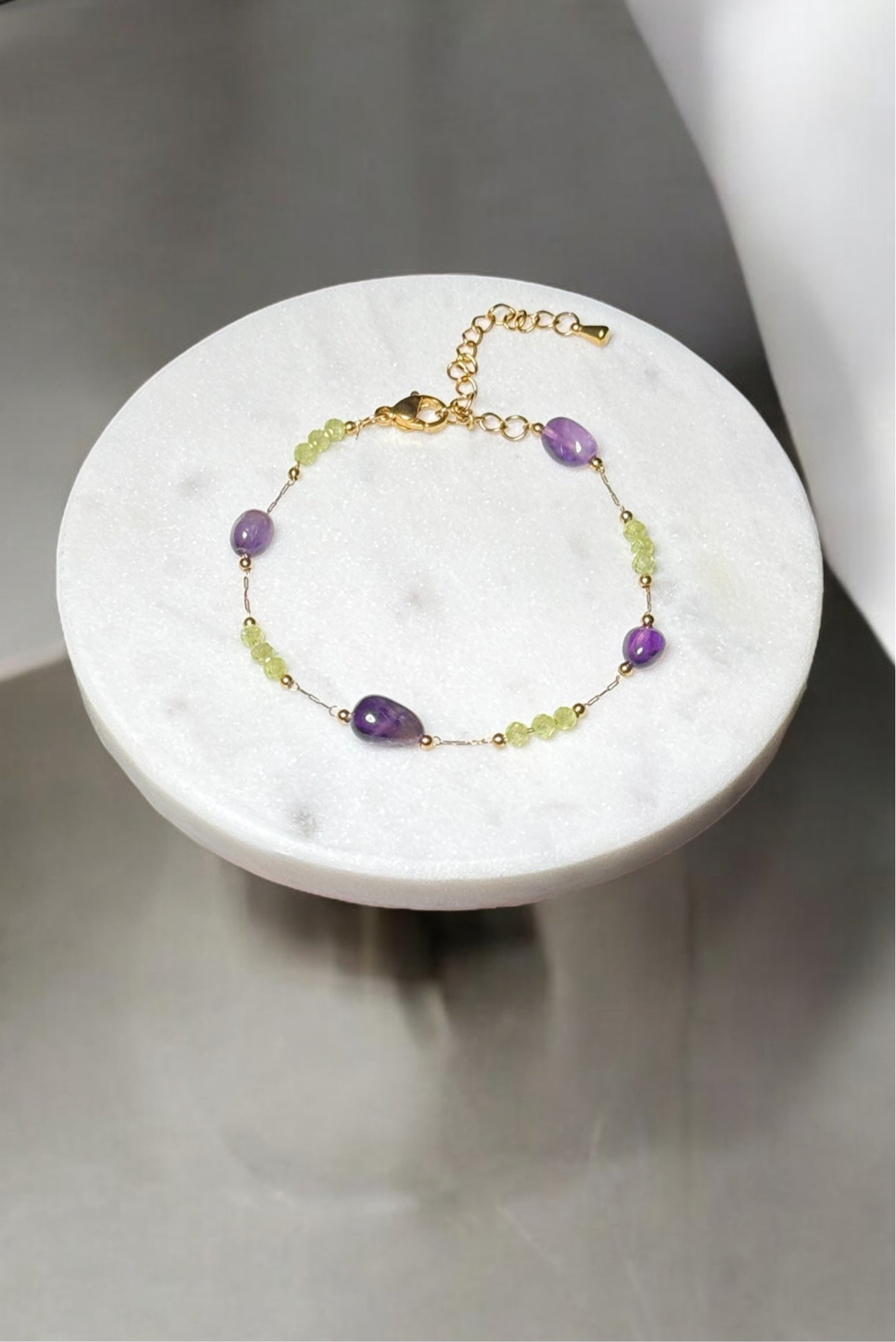 Amethyst & Zirkonia Edelstein | Armband