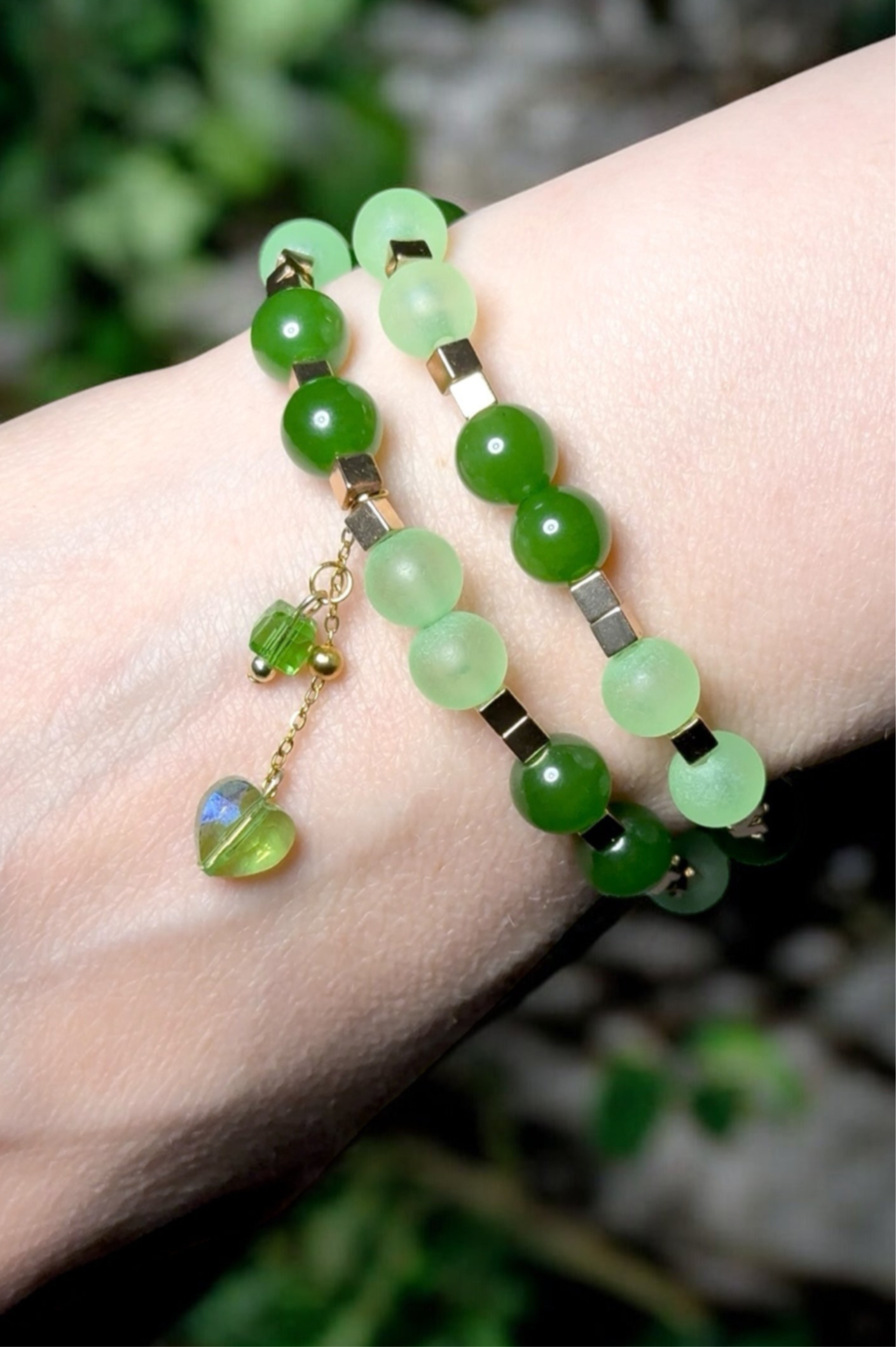 Nephrit-Jade Edelstein | Armband