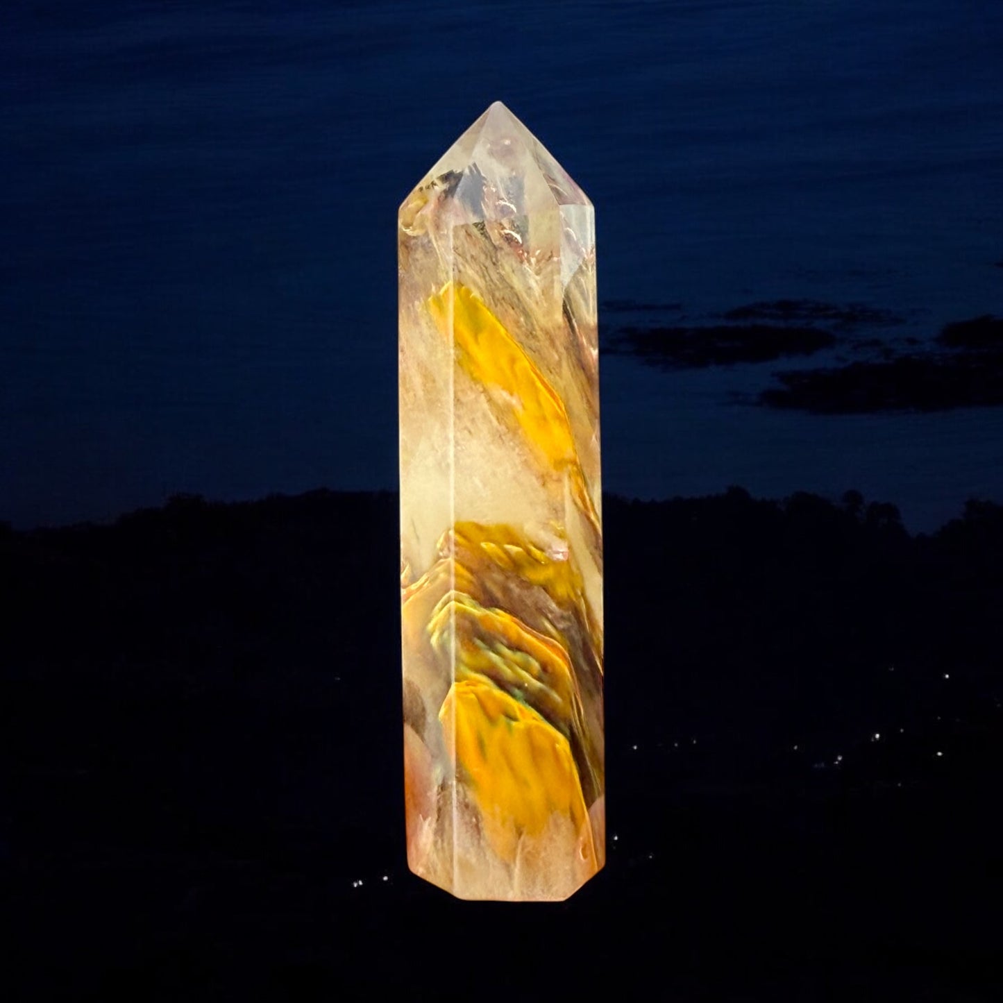 Tigerskin Quarz Edelstein | Turm