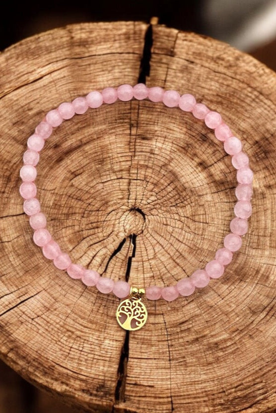 Rosenquarz & Baum des Lebens | Armband