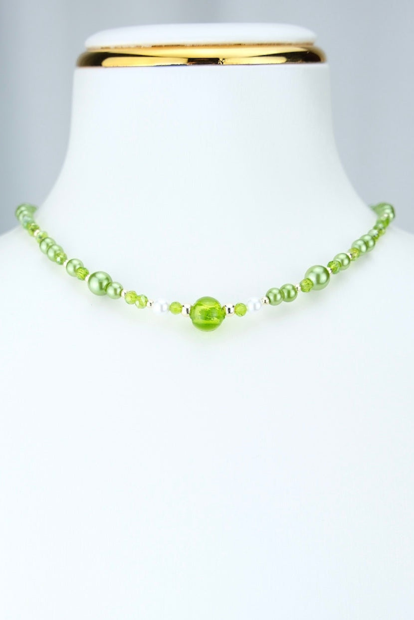 Chic `Olive` | Halskette handgefertigt