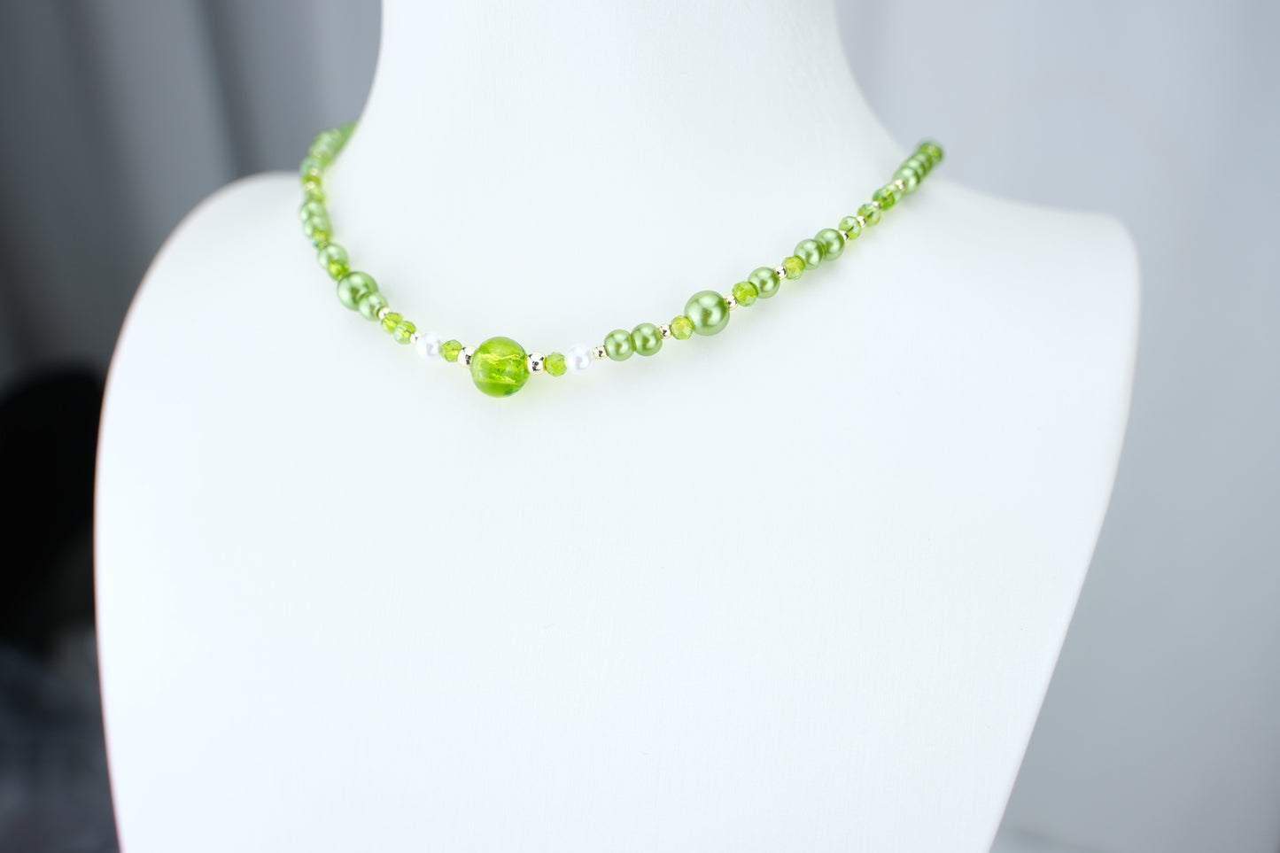 Chic `Olive` | Halskette handgefertigt