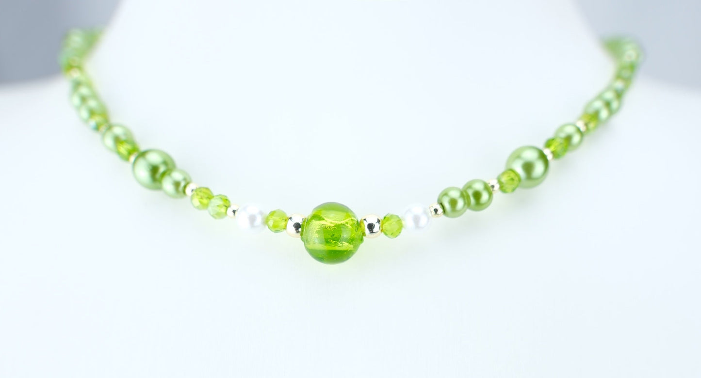 Chic `Olive` | Halskette handgefertigt