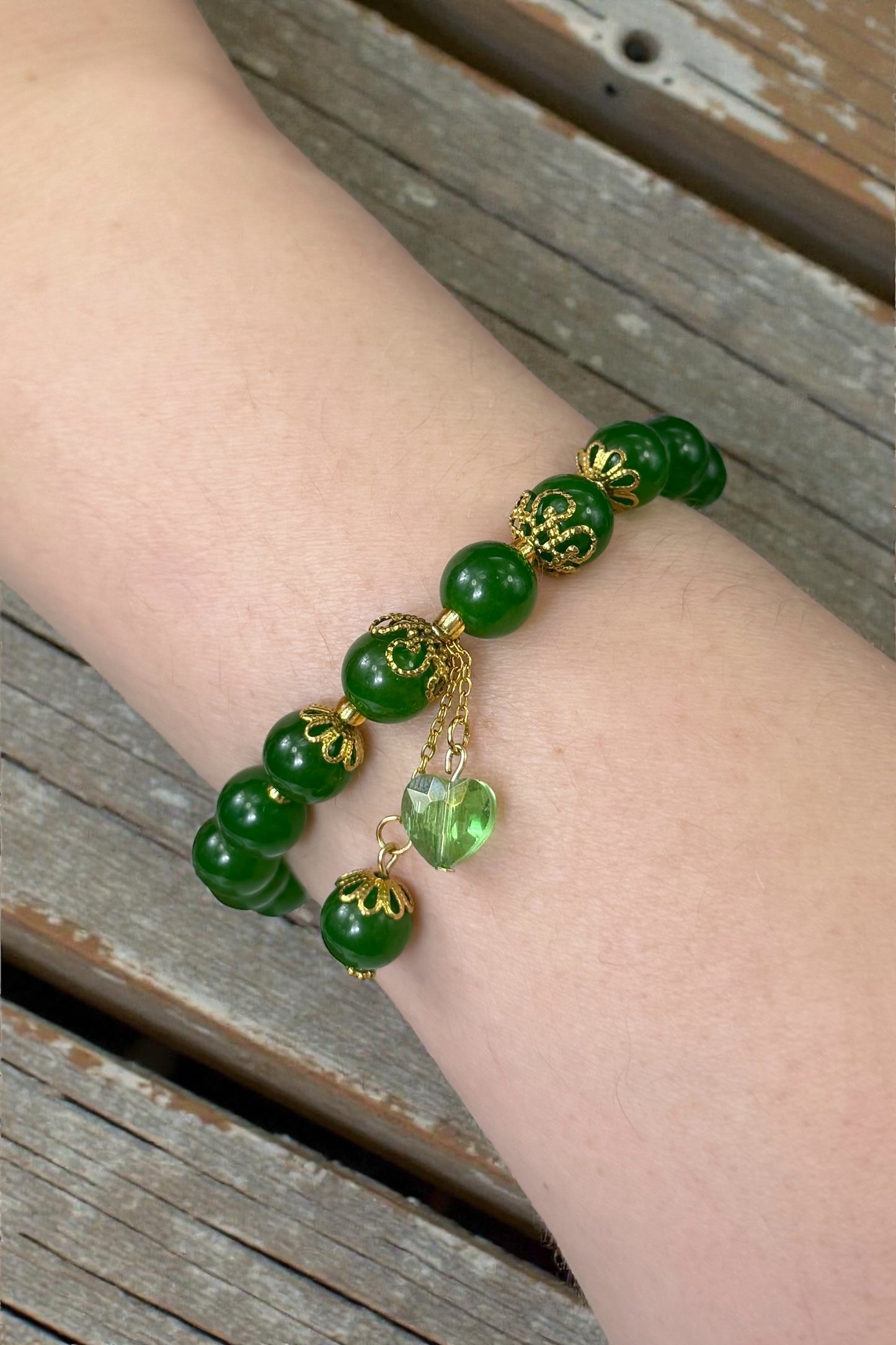 Chic Jade Stein | Armband handgefertigt
