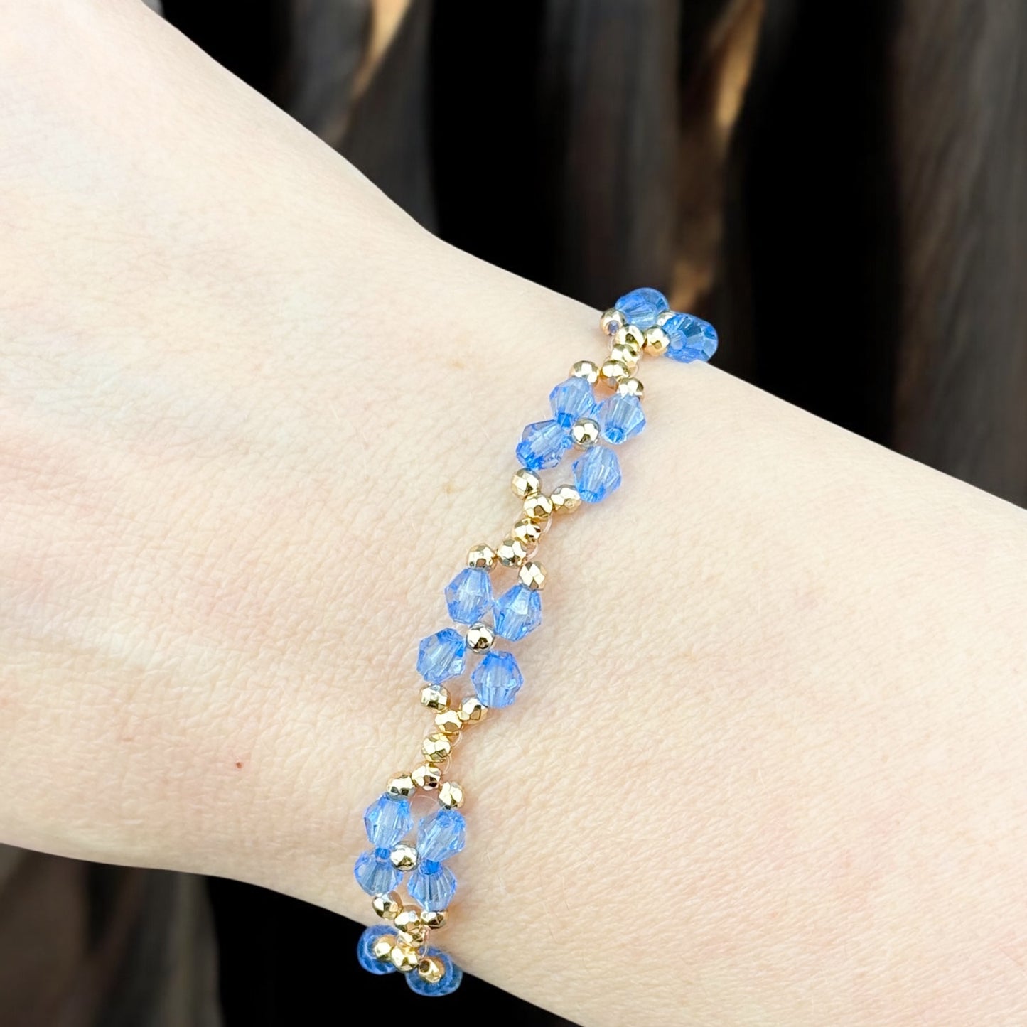 Blume `Retro` | Armband handgefertigt