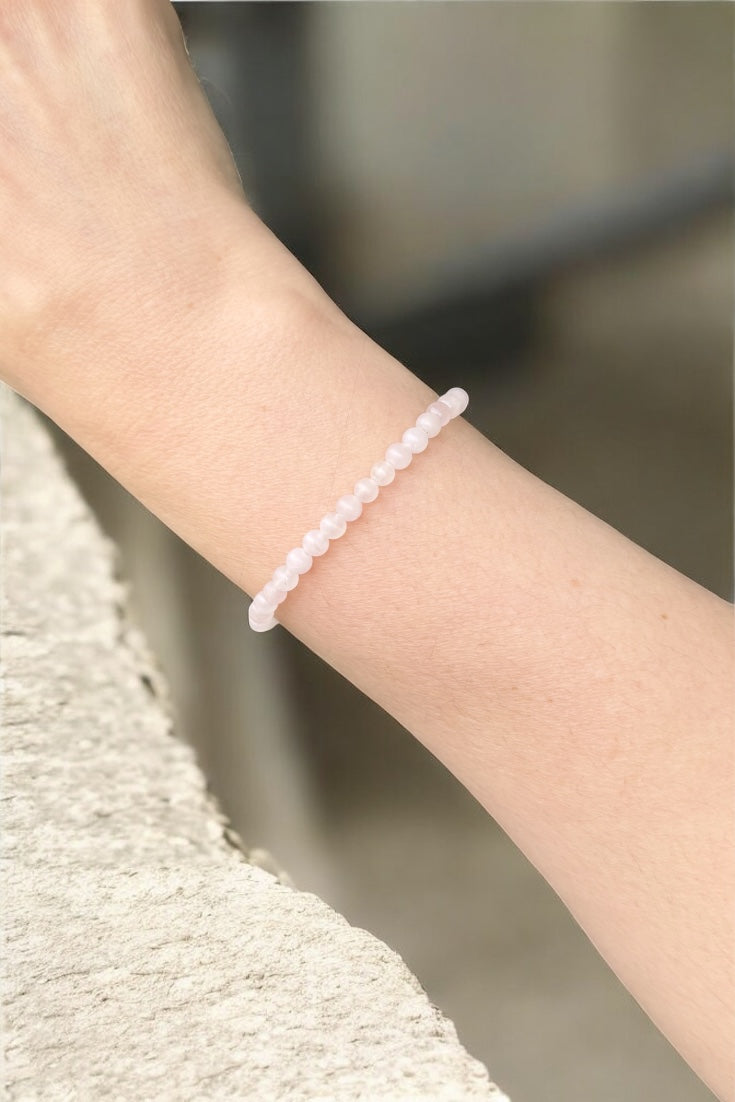 Rosenquarz matt | Armband