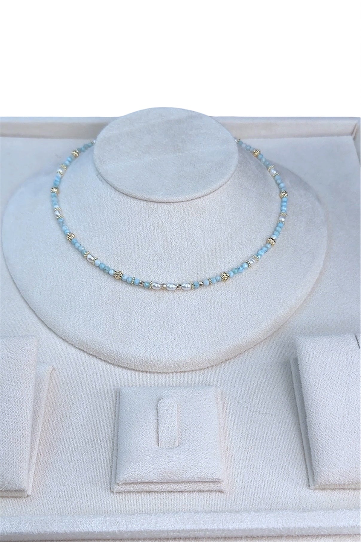Chic Larimar | Halskette handgefertigt