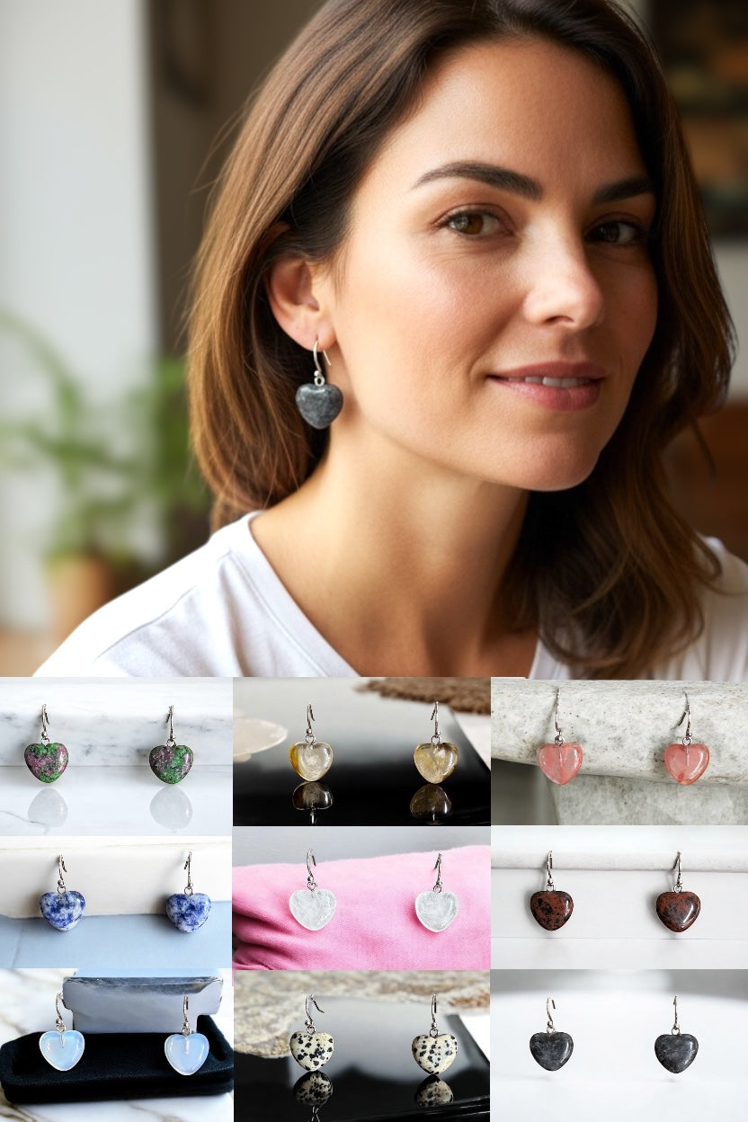 Herzen Edelsteine | Ohrringe