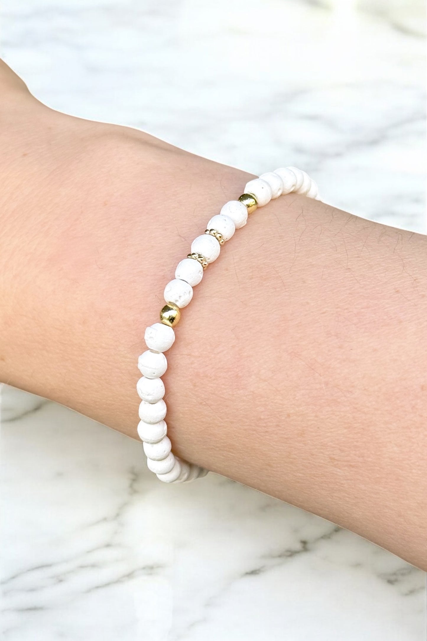 Chic ‚Classic’ Lava Stein | Armband handgefertigt