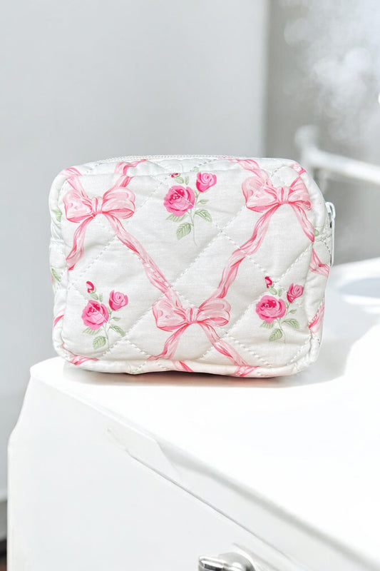 Schleife, Rosen | Kosmetiktasche