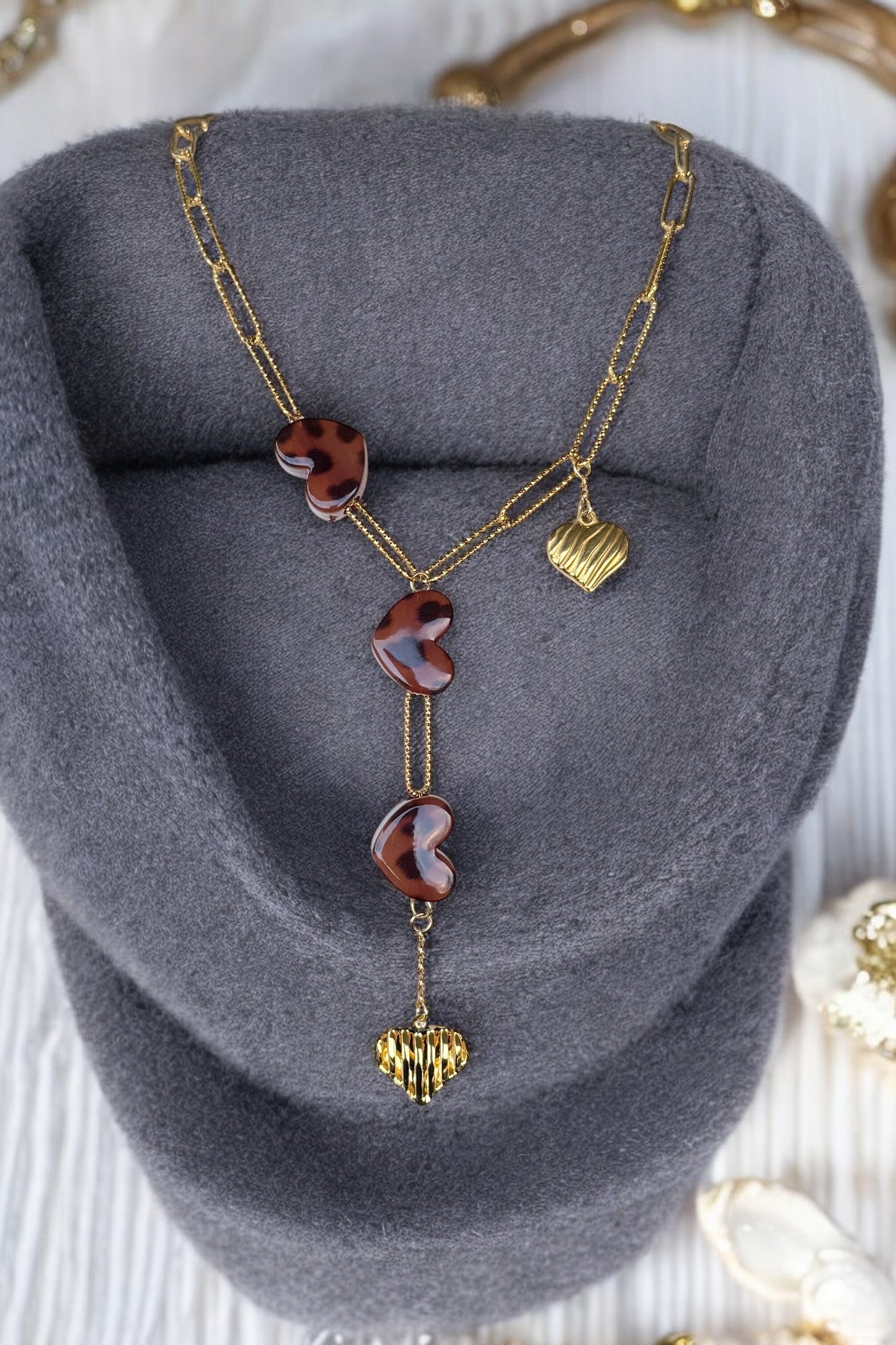 Chic Leopard Herz | Halskette handgefertigt