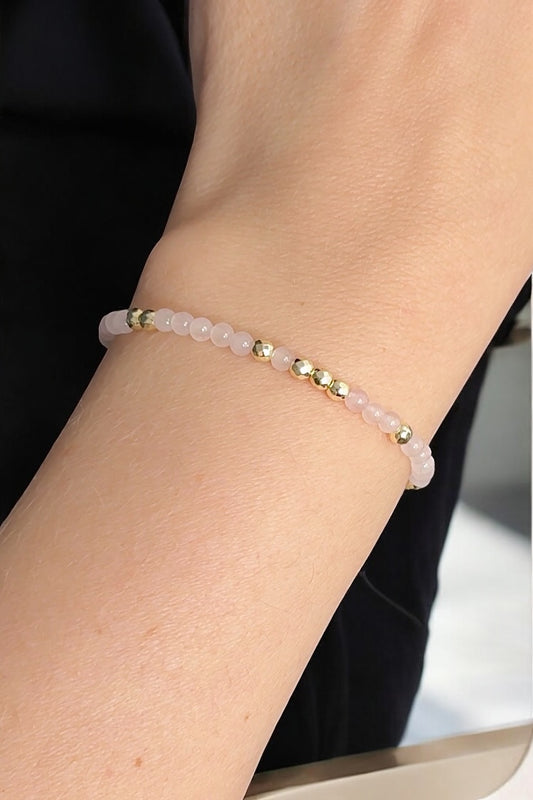 Chic Rosenquarz | Armband handgefertigt