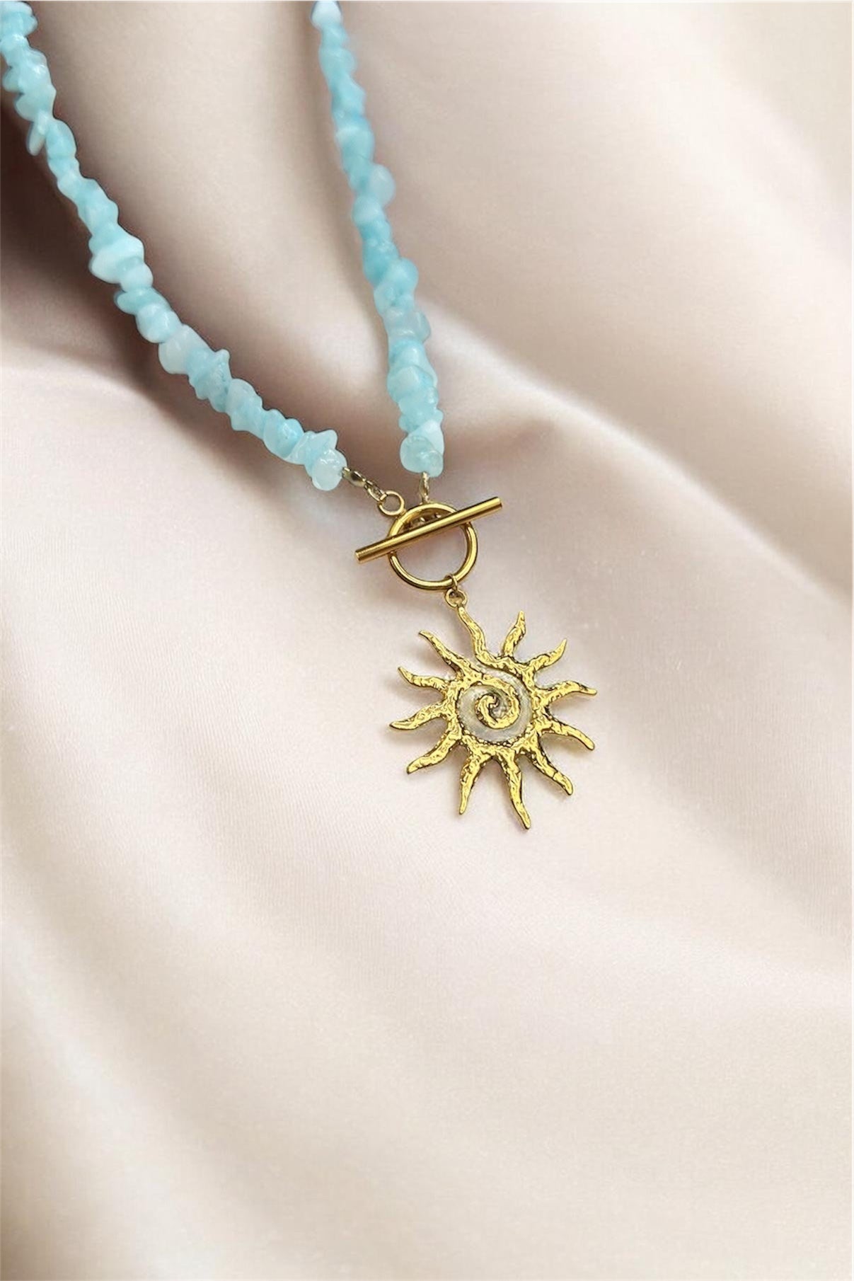 Aquamarin | Halskette handgefertigt