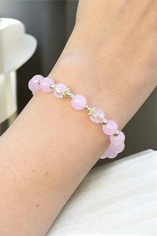 Chic Rosenquarz | Armband handgefertigt