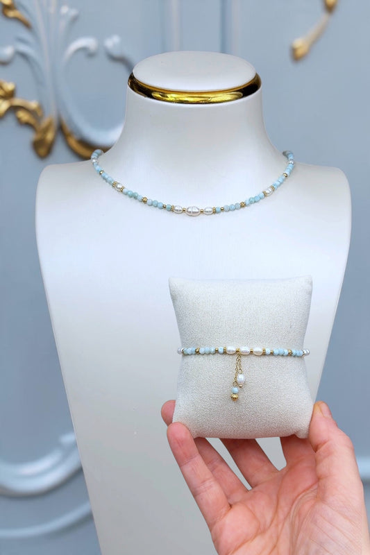 Chic Larimar | Set oder einzeln handgefertigt