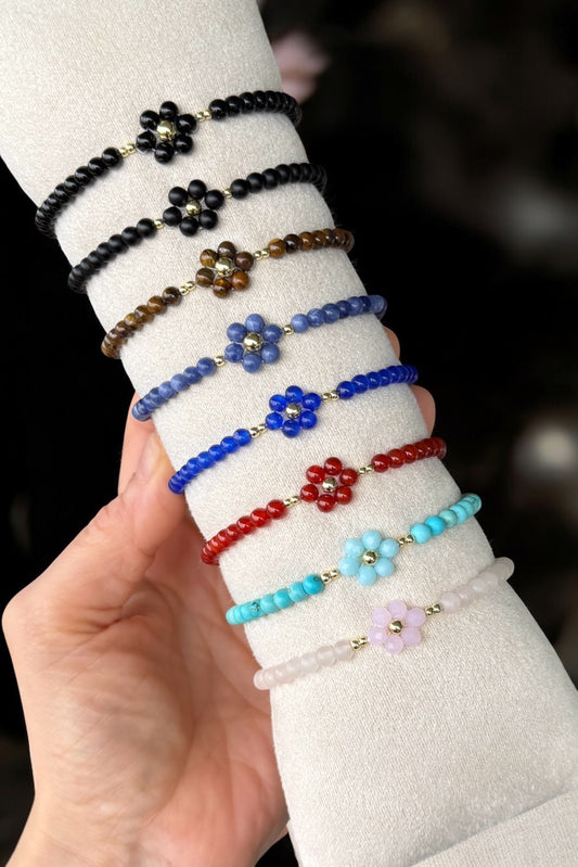 Blume Edelsteine | Armband handgefertigt