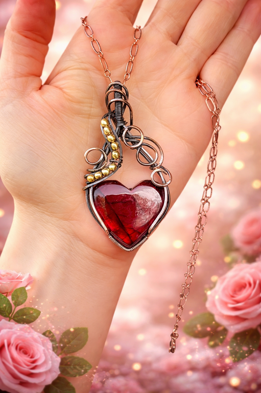 Kupfer Kette mit veredeltem Labradorit, intensives Farbspiel