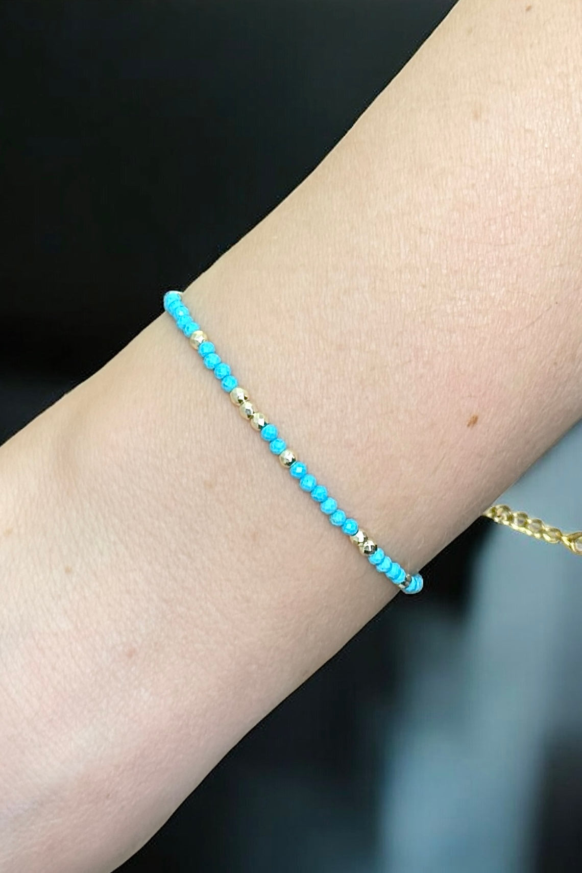 Chic Türkis Edelstein | Armband handgefertigt