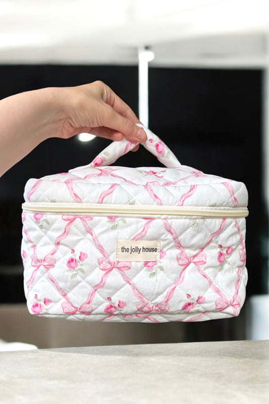 Schleife, Rosen | Kosmetiktasche